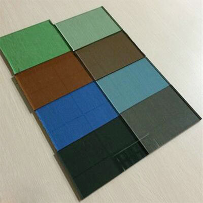 Clear Green Blue Black Colored Tinted Reflective Tempered Toughened Glass