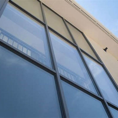 79% Solar Glass Curtain Wall System Architectural Curtain Wall Windows Residential Heat Dissipation Commercial Exterior Glass Walls