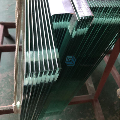 Clear 19MM Toughened Glass for Curtain Wall Customized Color and Min size 200mm*200mm