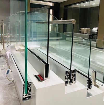 Position Deck Railings Handrails for Resort Apartment Aluminum Glass U Channel Glass Fence Balustrade Railing Position