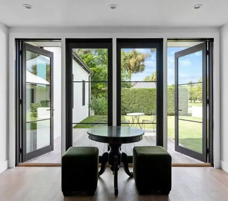 Custom Color Heat-Insulation Glass Swing Door for Powder Coating Aluminum Alloy Material