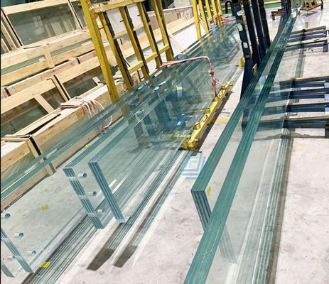 Big Size Ultra Clear Low Iron Tempered Laminated Glass Customized Max Size 3300x13000mm