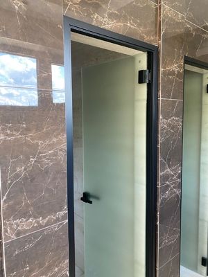Custom Aluminum Frame Frameless Tempered Glass Door 10mm 12mm Toughened Glass Doors