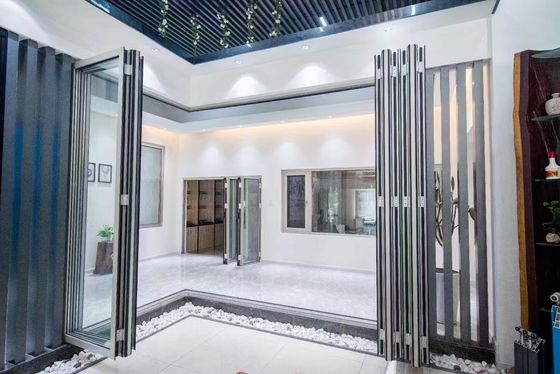 Heavy-Duty Folding Insulating Glass Door With Aluminum Frame And German Hardware Accessories