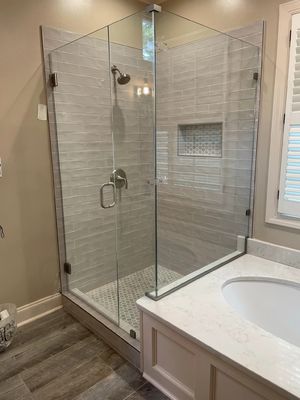 Frameless Shower Enclosures Clear Super White Frosted Tempered Glass Shower Doors With Hingles Door Handles
