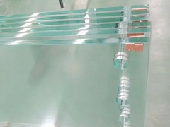 Drill holes on the glass panel