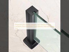 Tempered Glass Railing Stainless Steel Aluminum Alloy Frameless Glass Balustrade Guard Balcony Staircase Railing Post