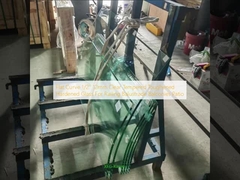 Flat Curve 1/2'' 12mm Clear Tempered Toughened Hardened Glass For Railing Balustrade Balconies Patio